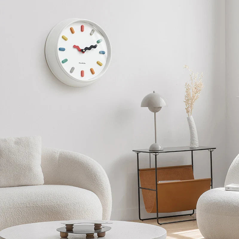 Nordic Wall Clock – Retro Wooden Quartz Timepiece