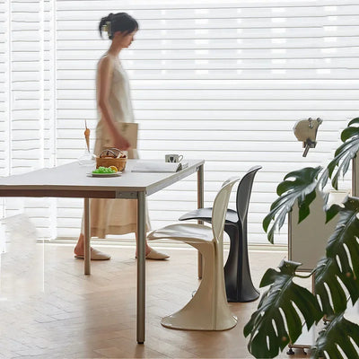 Retro Modern Dining Chair - Minimalist Ergonomic One-Piece Design