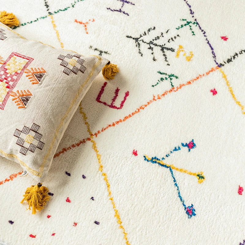 Morocco Style Rug – Abstract Area Rug, Handcrafted Art Carpet