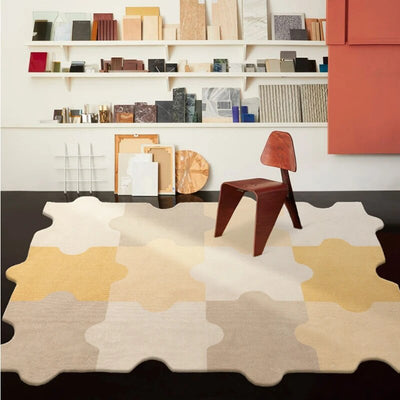 Color Puzzle Rug - Vibrant Polyester Floor Mat