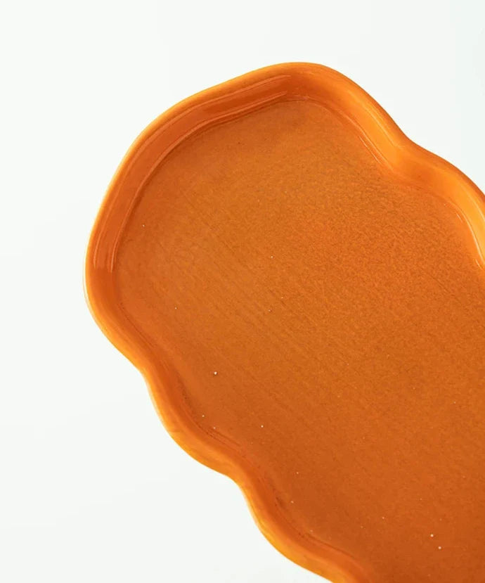 Pumpkin Ceramic Plate – Small Festive Serving Dish with Lid