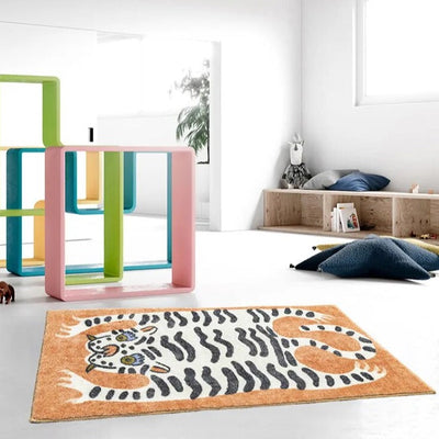 Funky Tiger Rug - Plush Soft Floor Mat, Cozy & Non Slip