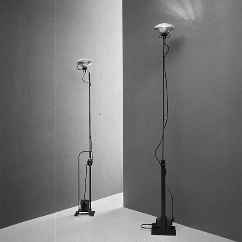 Industrial Floor Lamp - Danish Metal Halogen Corded Light