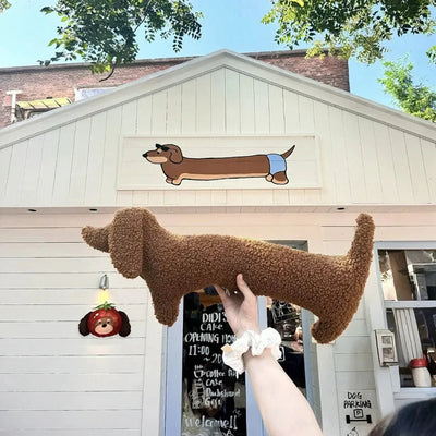 Dachshund Plush Pillow - Cozy Lounge Cushion