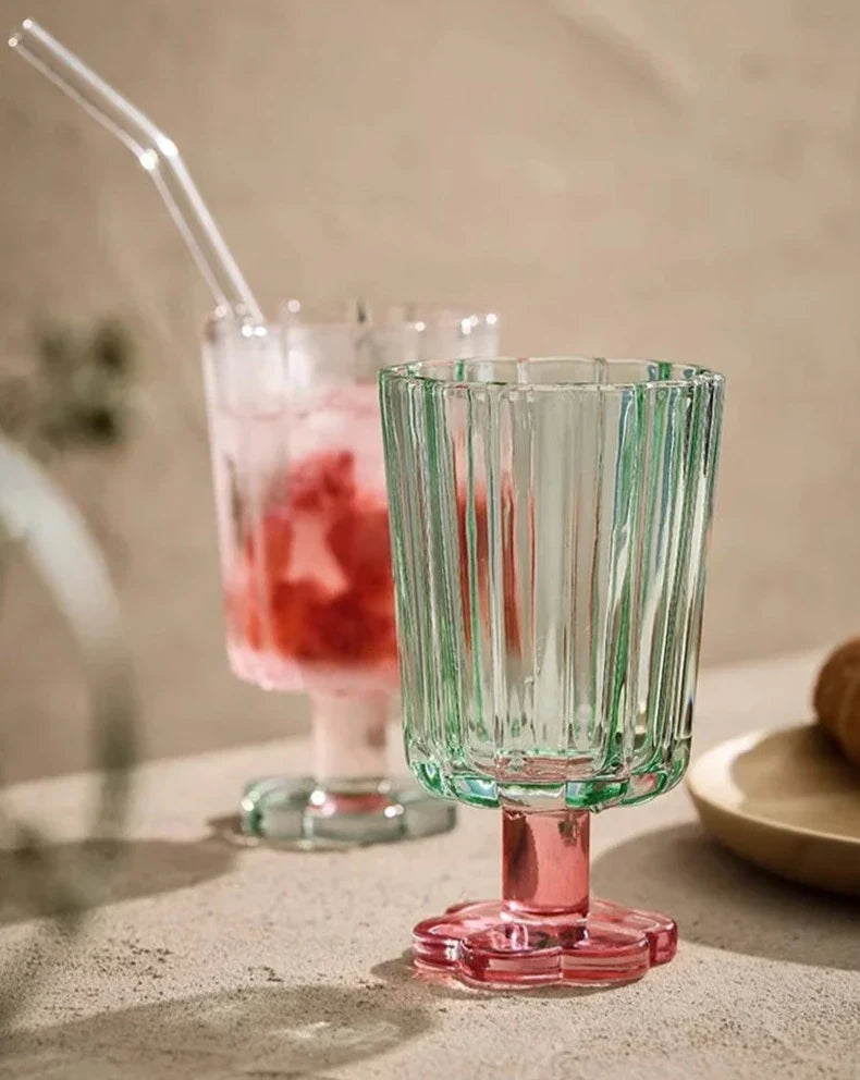 Flower Base Tall Glass - 300ml Borosilicate Dessert Cup