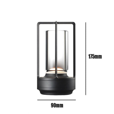 Cordless LED Table Lamp - Retro Bar Lamp Metal Dimmable