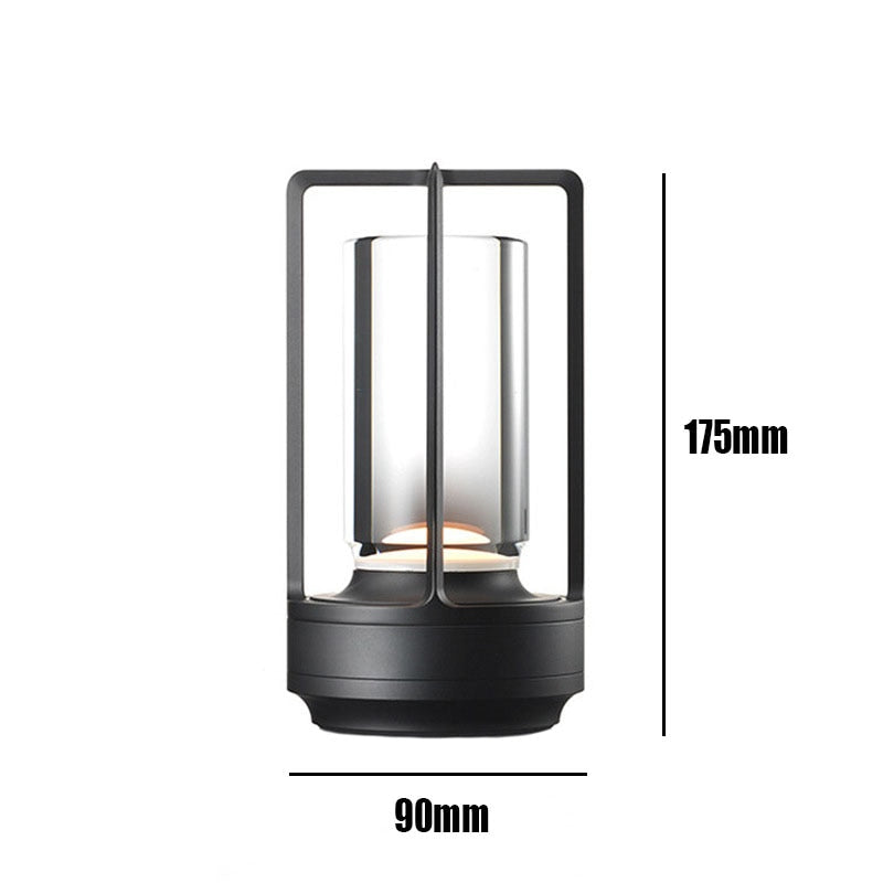 Cordless LED Table Lamp - Retro Bar Lamp Metal Dimmable