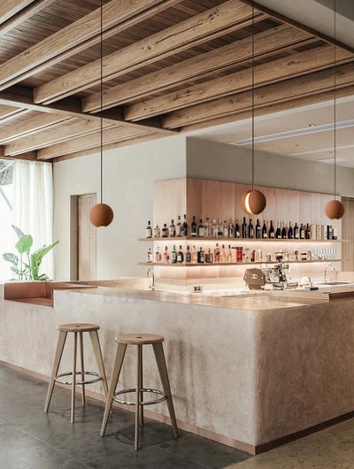 Cement Ceiling Light - Moon & Planet Ball Pendant
