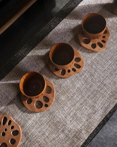 Wooden Drink Coaster - Lotus Root Eco Friendly Pad
