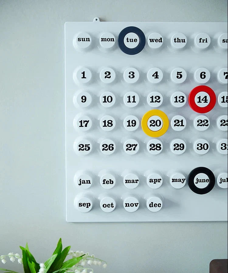 Retro Wall Calendar | Industrial Style Ring Date Marker