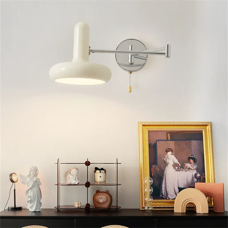 Nordic Wall Lamp – Cream Adjustable Wall Fixture