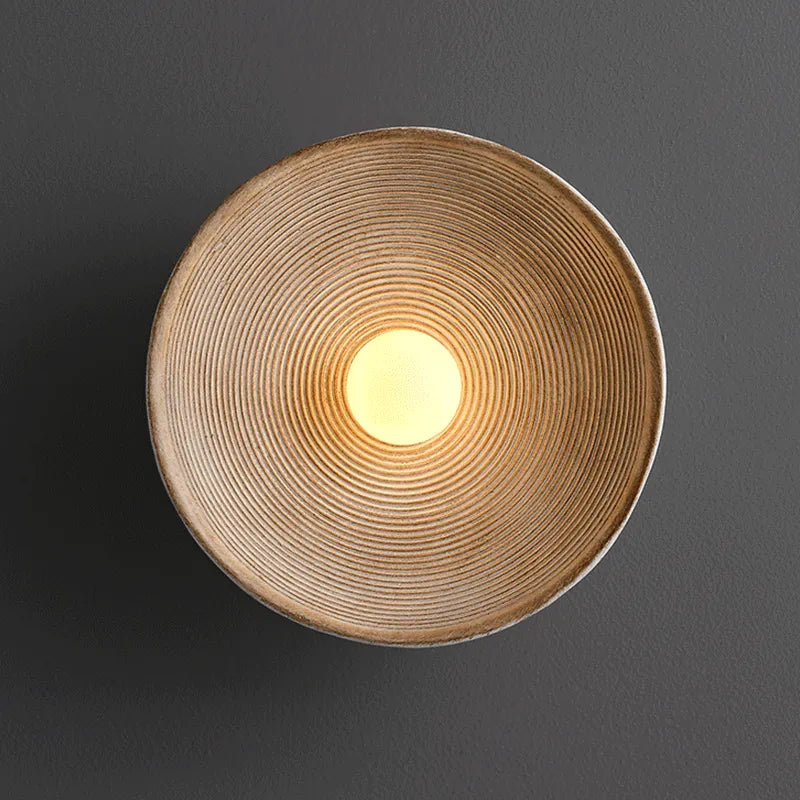 Retro Japanese Wall Lamp | Sophisticated Circle Fixture