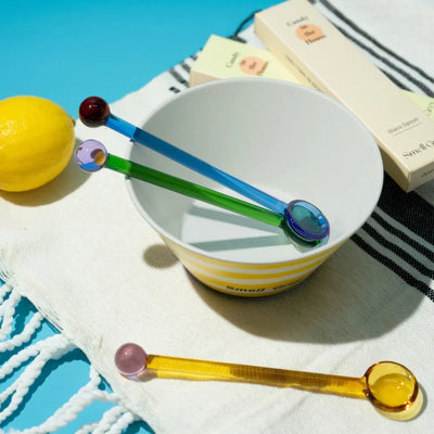 Colored Glass Spoon – Glass Stirring Bar, Precise Drink Stirrer