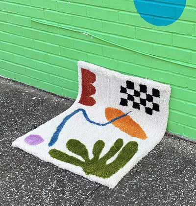 Hand Crafted Rug - Geometric Modern Art Design