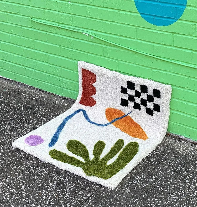 Hand Crafted Rug - Geometric Modern Art Design