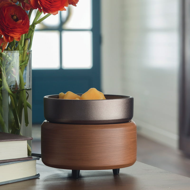 Walnut Candle Warmer | Fragrance Stand 2 in 1