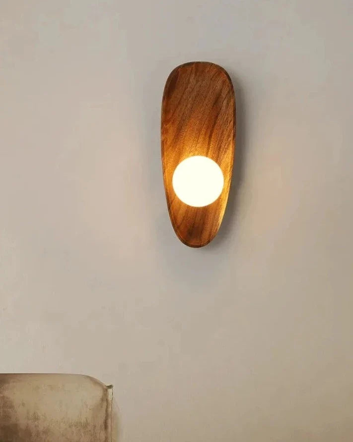 Japanese Wooden Wall Lamp | Traditional Solid Wood Lighting