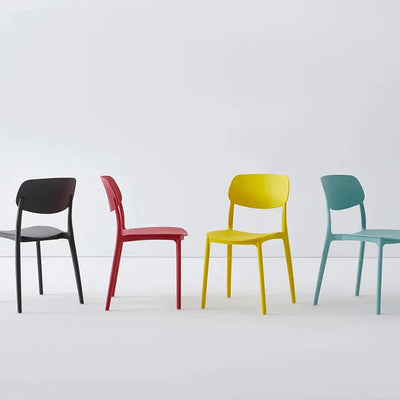 Nordic ABS Dining Chair - Minimalist Plastic Seat