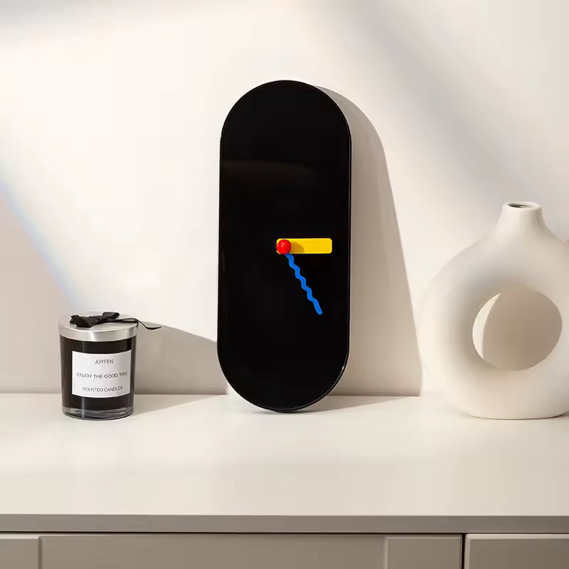Dopamine Chubby Clock – Colorful Minimalist Wall & Desk Clock with Stand