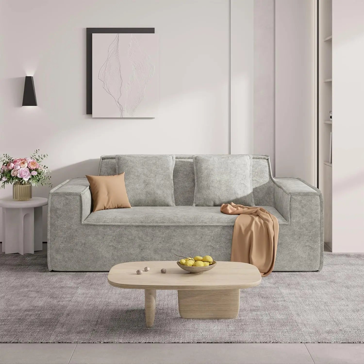 Cloud Foam Loveseat | Plush Sherpa Sofa Seat