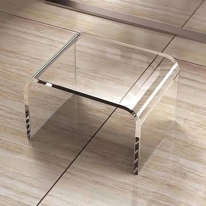 Acrylic Side Table – Transparent Glass Multi-Purpose Table