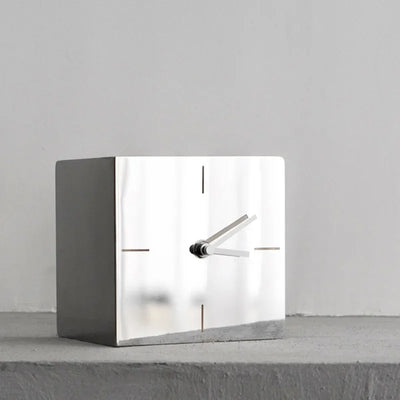 Stainless Steel Table Clock - Functional Industrial Piece