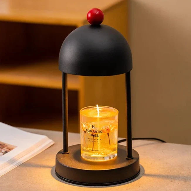 Modern Candle Warmer - Red Metal Electric Lamp