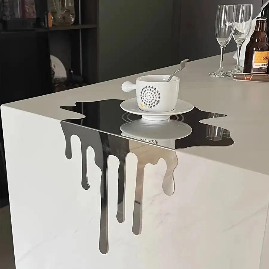 Stainless Steel Ornament | Sculptural Table Accent Plate