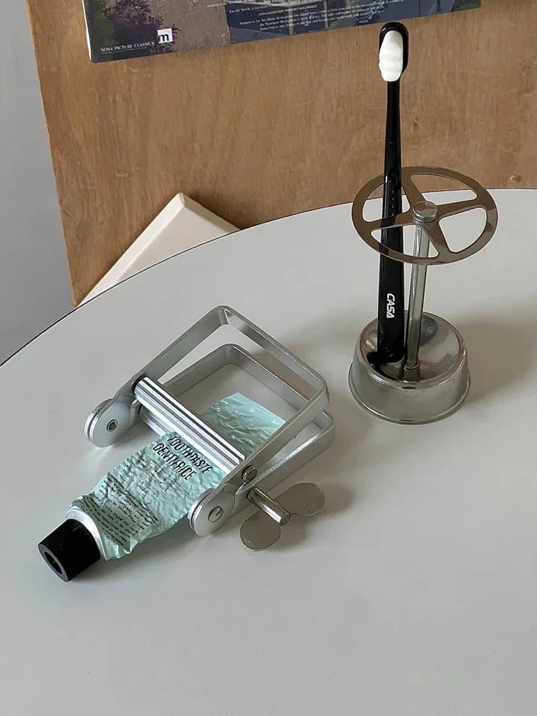 Stainless Steel Toothbrush Stand - Vintage Bathroom Organizer