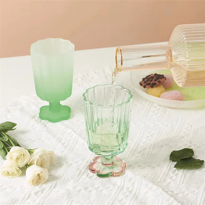 Flower Base Tall Glass - 300ml Borosilicate Dessert Cup
