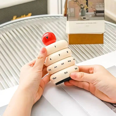 Rotating Desk Calendar - Nordic Donut Design