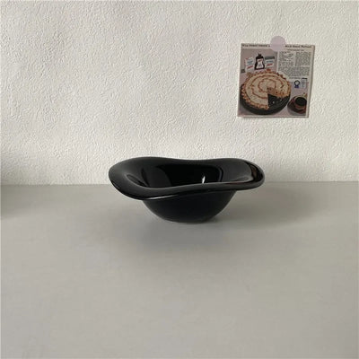 Ceramic Snack Bowl – Wave Rim Organic Shape Dish