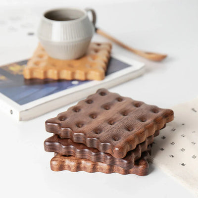 Wooden Cookie Coaster - Natural Heat Resistant Drink Mat