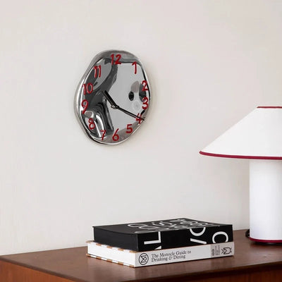Chrome Ceramic Wall Clock - Modern Decorative Timepiece