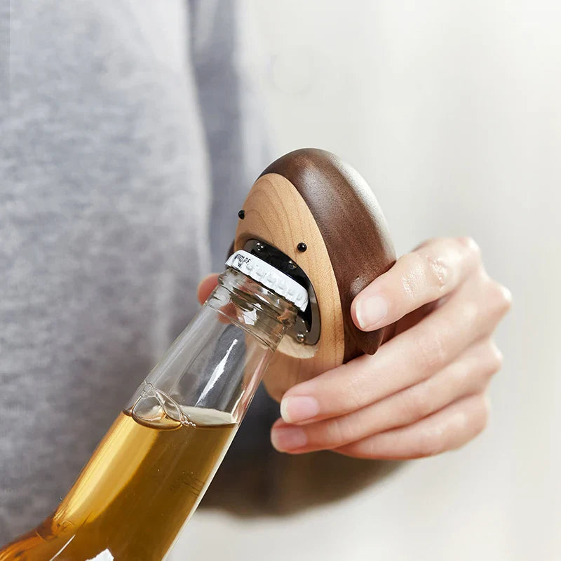 Wooden Bottle Opener | Compact Shark Design, Party Ready