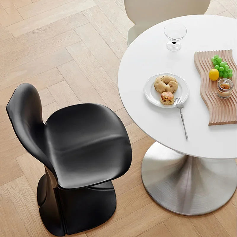 Retro Modern Dining Chair - Minimalist Ergonomic One-Piece Design