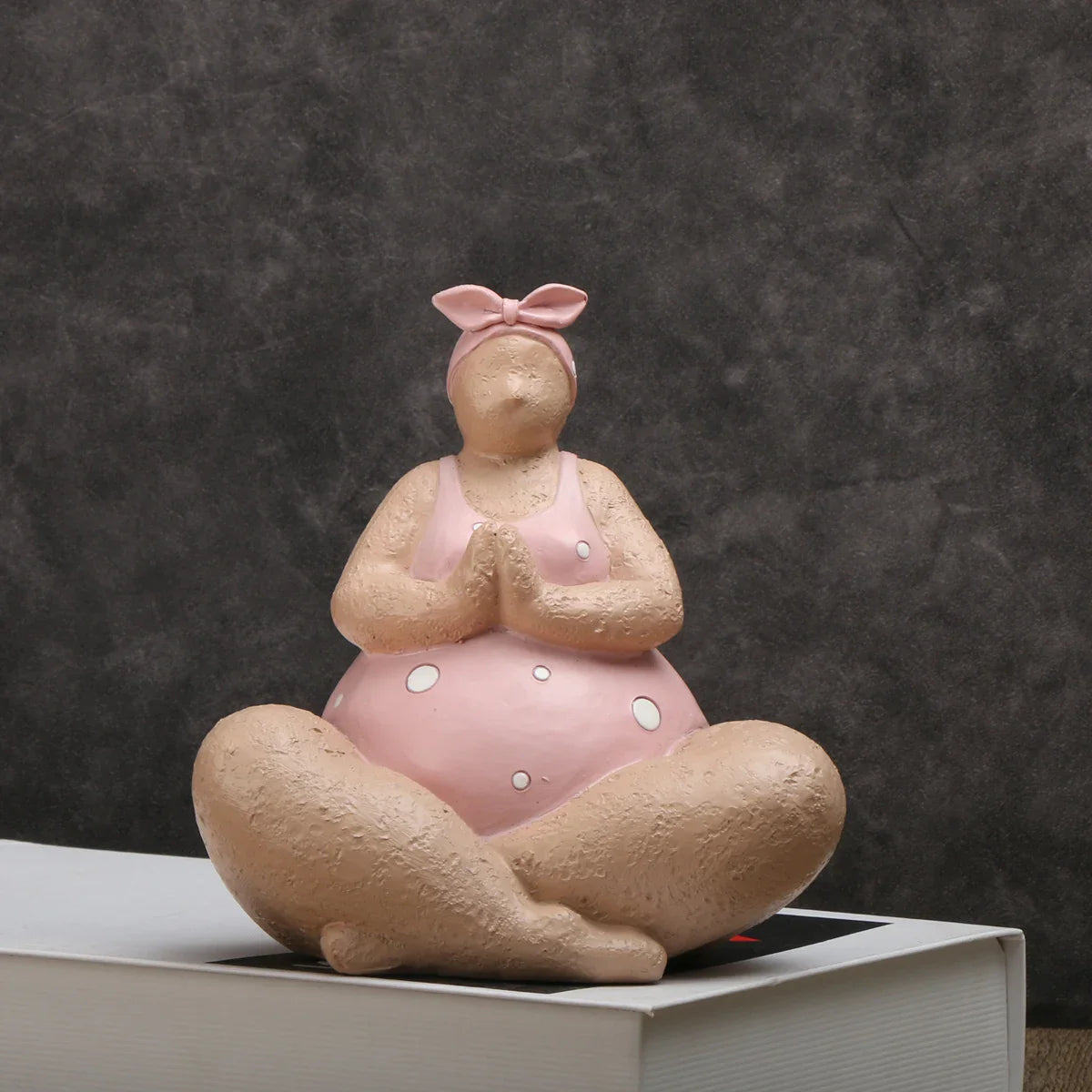 Yoga Fat Lady Ornament - Body Positivity Sculpture Accent