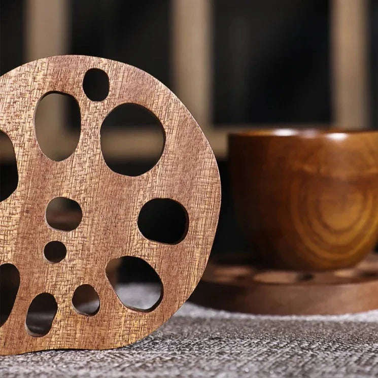Wooden Drink Coaster - Lotus Root Eco Friendly Pad
