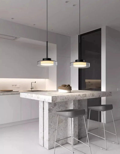 French Pendant Ceiling Light | Modern Metal Acrylic Lamp