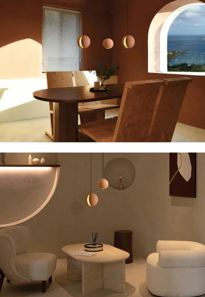 Cement Ceiling Light - Moon & Planet Ball Pendant
