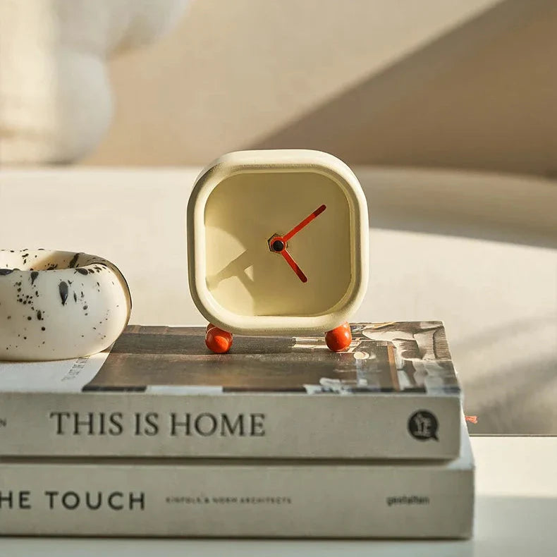 Red Ball Desk Clock - Minimalist Modern ABS