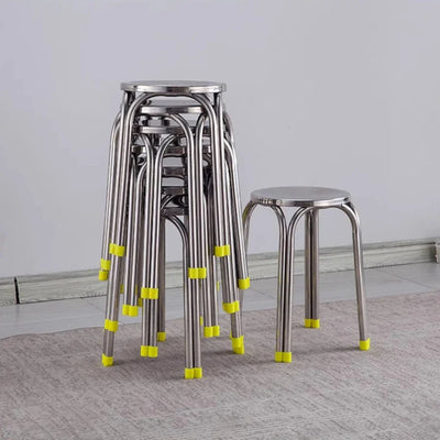 Stainless Steel Stool - Minimalist Metal Accent Seat