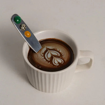 Dessert Fork And Spoon - Jelly Bean Design 5 Inch Stainless Steel Utensils