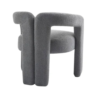 Teddy Fabric Lounge Chair - Open Back Modern Accent Seat