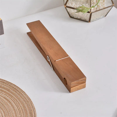 Wooden Towel Holder - Exaggerated Clip Design