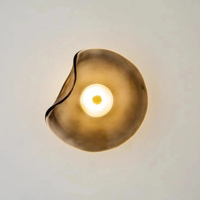 Minimalist Glass Wall Lamp - Bent Glass Fixture, LED Ambient Light