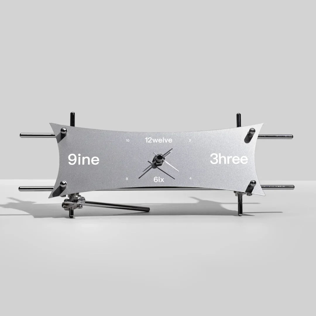 Optical Aluminum Clock - Modern Table Timepiece