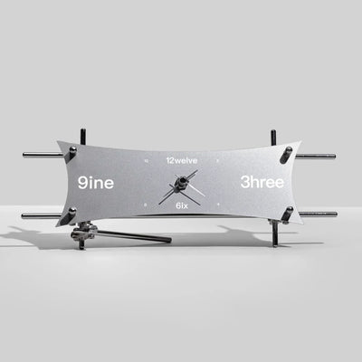 Optical Aluminum Clock - Modern Table Timepiece