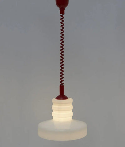 Retro Pendant Lamp - Geometric Coil-Line Light