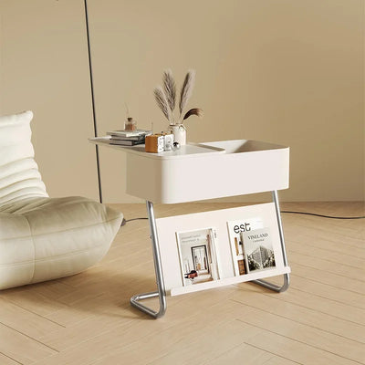 Metal Side Table – Slide Top Adjustable Frame